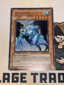 Dragon Ice GLAS-EN084 1st Edition Secret Rare Yu-Gi-Oh! HOLO BLEED NM - Image 2
