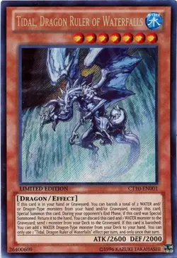 Yugioh! Tidal, Dragon Ruler of Waterfalls - CT10-EN001 - Secret Rare - Limited E - Image 1