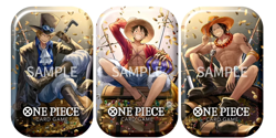 One Piece TCG: Vol 2 TIN 3 piece art FULL set PROMO TINS ENGLISH - Image 1
