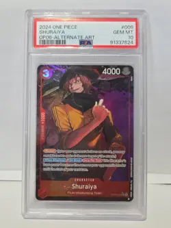 One Piece Card Shuraiya Alt Art OP06-009 Wings of the Captain PSA 10 Gem Mint - Image 1