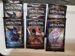 Disney Lorcana The First Chapter 6 Booster Packs Trading Card Game - Image 1
