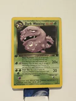 Pokemon Card Dark Weezing 31/82 Team Rocket Rare Non Holo Rare 1st Edition MP - Image 1
