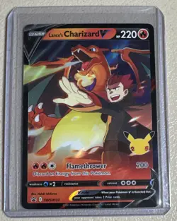 Lance's Charizard V Pokemon Card Promo SWSH133 Celebrations Black Star - Image 1