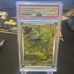 Pokemon TCG Bulbasaur Scarlet & Violet Holo Illustration Card 166/165 PSA 10 - Image 1