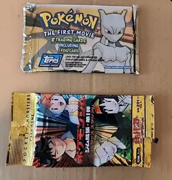 Topps Pokemon: The First Movie Card Booster Pack 9 Count, 1999 SEALED! W/ BONUS! - Image 1