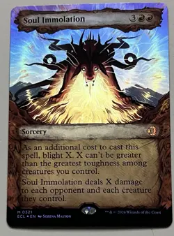 MTG Lorwyn Eclipsed Soul Immolation Sorcery MYTHIC FOIL #0321 - Image 1