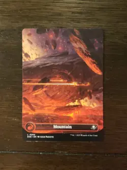 [Foil] Mountain (Borderless) (EoE 0265) Mtg Edge of Eternities NM - Image 1