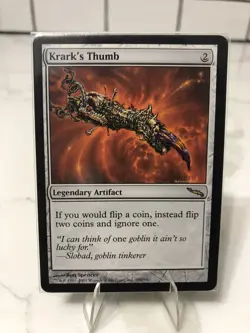 Krark's Thumb Mirrodin Regular Magic: The Gathering 🔥 Light Play! - Image 1