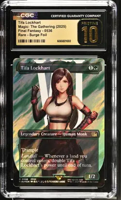 2025 Magic Tifa Lockhart 0536 Surge Foil Final Fantasy CGC PRISTINE 10 - Image 1