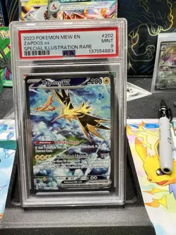 Zapdos ex 202/165 Sv: Scarlet & Violet 151 Holo Pokemon TCG PSA 9 - Image 1