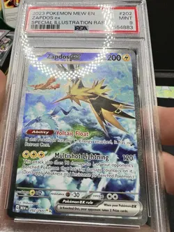 Zapdos ex 202/165 Sv: Scarlet & Violet 151 Holo Pokemon TCG PSA 9 - Image 3