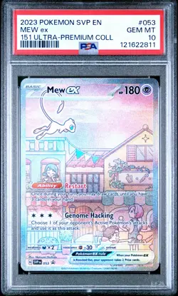 2023 POKEMON SVP EN-SV BLACK STAR PROMO 151 ULTRA-PREM COLL #053 MEW EX PSA 10 - Image 1