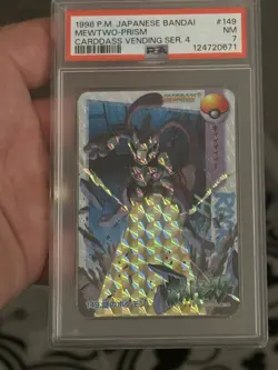Pokemon PSA 7 Mewtwo Prism 1998 #149 Carddass Vending Ser.4 Japanese - Image 1