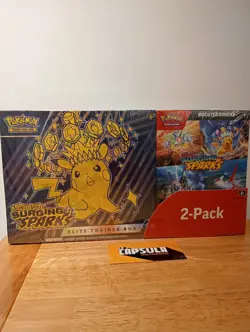 Pokemon Surging Elite Trainer Box Booster Bundle Costco 2 Pack New Sealed - Image 1