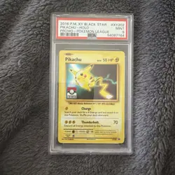 2016 Pokemon Pikachu Holo Black Star Promo XY202 PSA 9 - Image 1