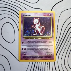 Pokemon TCG Mewtwo Base Set 10/102 Holo Unlimited Holo Rare MP/LP - Image 1