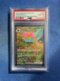 2023 POKEMON MEW EN-151 SPECIAL ILLUSTRATION RARE #198 VENUSAUR EX PSA 10 - Image 1