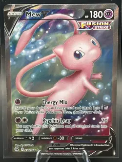 Pokemon TCG Mew V 250/264 Full Art Ultra Rare Fusion Strike - Image 1