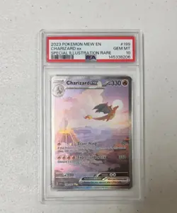 2023 POKEMON MEW EN-151 SPECIAL ILLUSTRATION RARE #199 CHARIZARD EX PSA 10 - Image 3