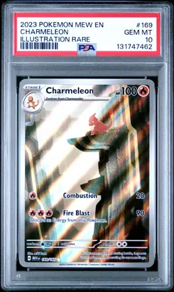 2023 POKEMON MEW EN-151 ILLUSTRATION RARE #169 CHARMELEON PSA 10 - Image 1