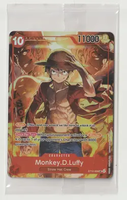 One Piece TCG Monkey D Luffy ST10-006 SR Treasure Booster Set Promo SEALED - Image 1