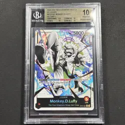 One Piece ST21-001 Monkey D Luffy Gear 5 Starter Deck 21 Alt Art Parallel BGS 10 - Image 1