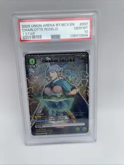 Union Arena TCG Charlotte Roselei Alt Art Holo PSA 10 Gem Mint Black Clover CCG - Image 1