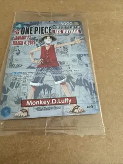One Piece Monkey D. Luffy US Voyage College Basketball Promo Card SEALED - Image 2