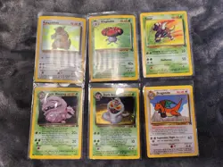 Vintage Pokemon Lot - 6 Cards - Jungle & Team Rocket HOLOS - WB Movie Dragonite - Image 2