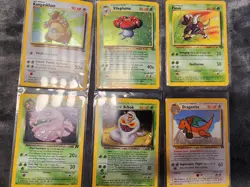 Vintage Pokemon Lot - 6 Cards - Jungle & Team Rocket HOLOS - WB Movie Dragonite - Image 3