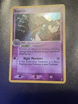 2006 Pokemon Card Banette 1/100 Reverse Holo Rare Black Star Foil Anime TCG CCG - Image 1