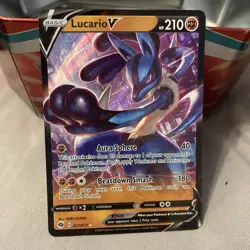 Lucario V 027/073 Champions Path Pokemon Card TCG - Image 1