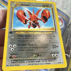 Pokemon Scizor Neo Discovery 1st Edition Rare Stage 1 80 HP 29/75 Card English - Image 1