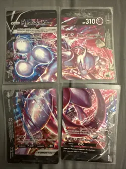 Mewtwo V-Union Set - Pokemon Sword & Shield Promo Holo Card NM -B - Image 1
