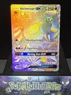 Pokemon Card Incineroar GX 147/145 Guardians Rising Secret Rare Near Mint - Image 1