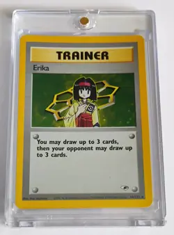 Erika Holo Rare Gym Heroes 16/132 WOTC Pokemon Card LP/NM - Image 1