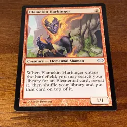 Flamekin Harbinger 53 Planechase Regular MTG TCG CARD NM - Image 1