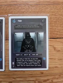 1995 Darth Vader VINTAGE Star Wars CCG Decipher Cards. Lot Of 3. - Image 2