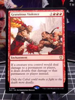 MTG Gratuitous Violence NM MTG Bloomburrow BLB BLC Magic - NM - Image 1