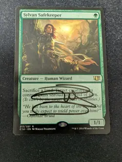 1x Sylvan Safekeeper MTG Magic the Gathering Commander 2014 LP SIGNED - Image 1