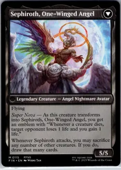 Magic the Gathering MTG FIN Final Fantasy Sephiroth Fabled Soldier Regular - Image 2