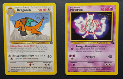 Pokemon TCG First Movie Dragonite #5 Black Star & Mewtwo #3 Black Star Promo - Image 1