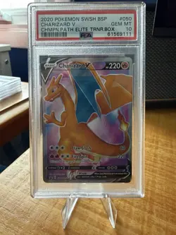 PSA 10 CHARIZARD V BLACK STAR PROMO 050 CHAMPIONS PATH ETB POKEMON - Image 1