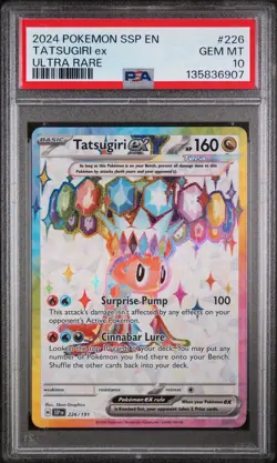 2024 POKEMON SSP EN-SURGING SPARKS ULTRA RARE #226 TATSUGIRI EX PSA 10 - Image 1