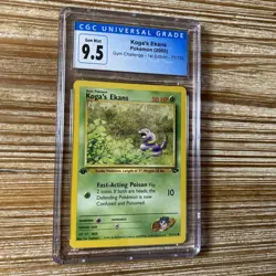 CGC 9.5 Gem Mint Koga's Ekans 2000 Gym Challenge 1st Edition 77/132 English - Image 1