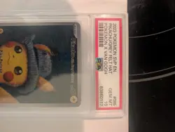 2023 Pokemon TCG SVP En Pokemon X Van Gogh #085 Pikachu Grey Felt Hat PSA 10 - Image 2