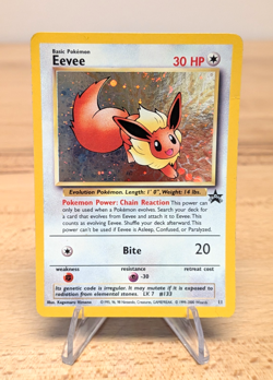 2000 Eevee Holofoil Black Star Promo #11 WOTC Era Vintage Eeveelution LP/MP - Image 1