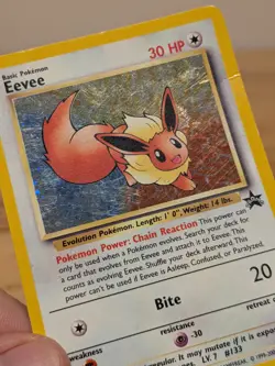 2000 Eevee Holofoil Black Star Promo #11 WOTC Era Vintage Eeveelution LP/MP - Image 2