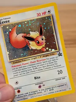 2000 Eevee Holofoil Black Star Promo #11 WOTC Era Vintage Eeveelution LP/MP - Image 3