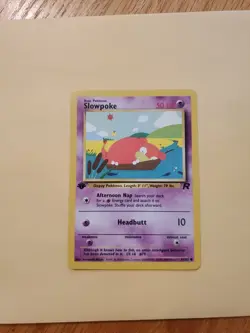 Pokemon Team Rocket 1st Edition Regular Finish Slowpoke 67/82 NM - Image 1
